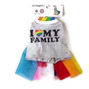 Pride Pet Costume Medium Tee and Skirt 0769